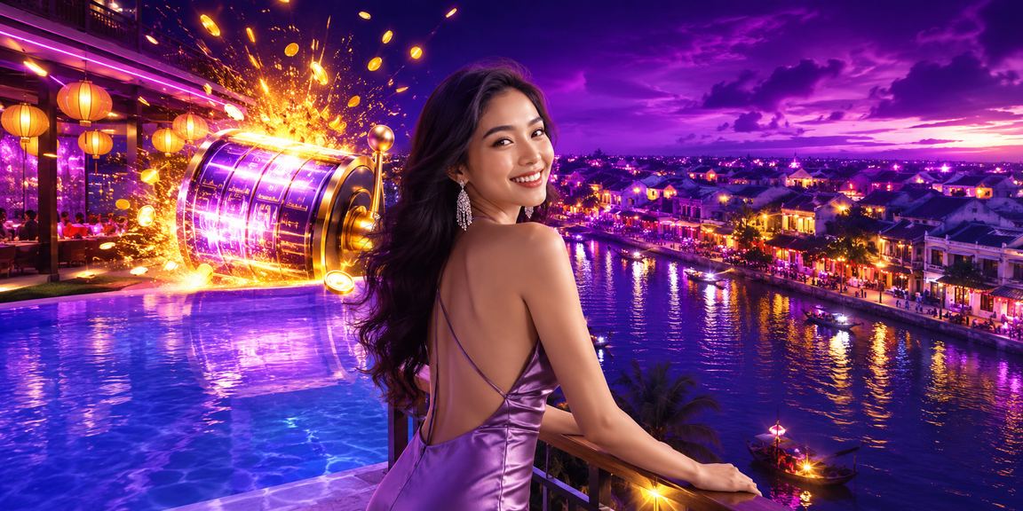 Người chơi thưởng thức slot game tại quán cà phê Hội An