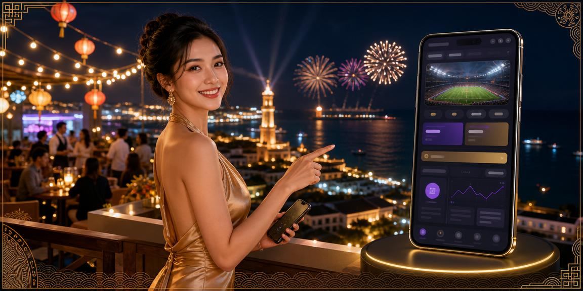Người chơi trải nghiệm casino trên di động tại bãi biển Phú Quốc